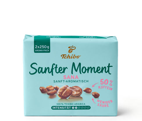 Sanfter Moment (50% entkoffeiniert) - 500 g Gemahlen online bestellen bei  Tchibo 518812