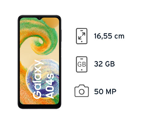 Samsung Galaxy A04s 32GB schwarz online bestellen bei Tchibo 528276