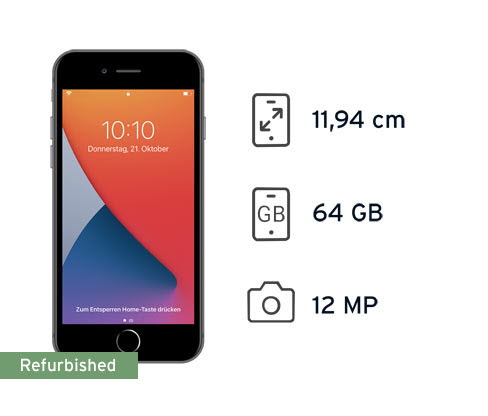 Apple iPhone 8 64GB spacegrau (Refurbished) online bestellen bei Tchibo  526409