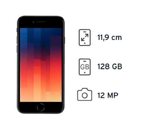 Apple iPhone SE 2022 128 GB mitternacht online bestellen bei Tchibo 526380
