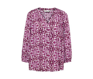 Bedruckte Tunika-Bluse, berry