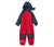 Kinder-Softshell-Einteiler, rot-blau - Rot-navyfarbenes Colorblocking-Design